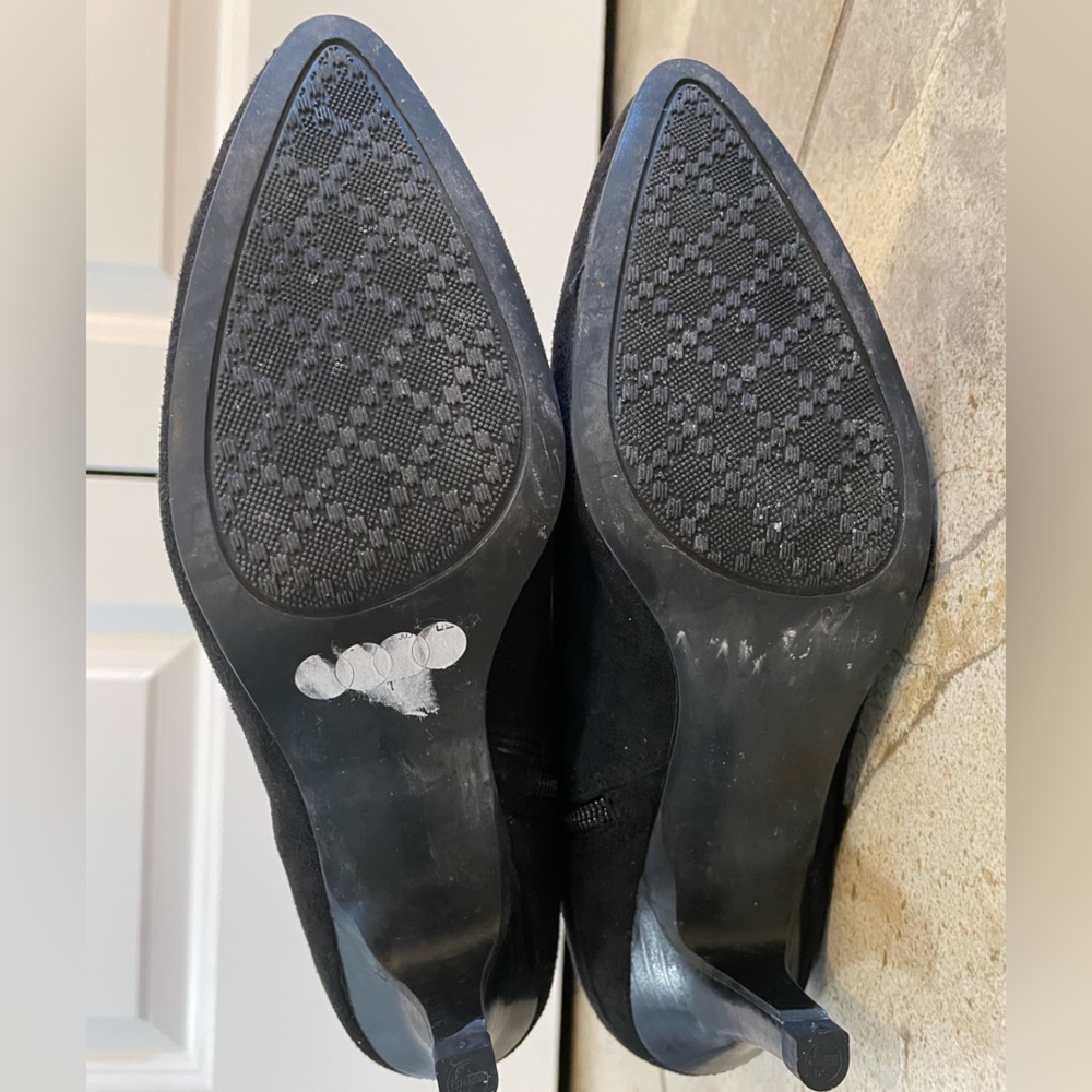 Impo NICKNACK Black Suede Stretch Boots Pointy Toe Size 6 with original box - Picture 7 of 9